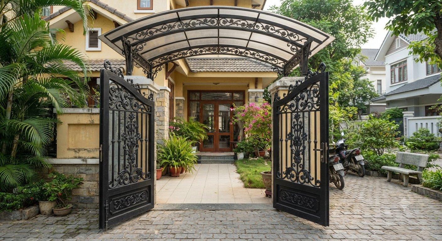 Đặc điểm không gian và công năng của cửa sắt 2 cánh